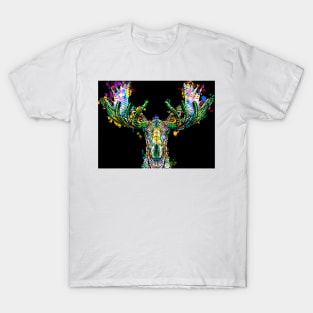 MOOSE watercolor and ink portrait T-Shirt